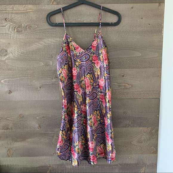 Vintage Silky Paisley Slip Dress - Picture 3 of 3